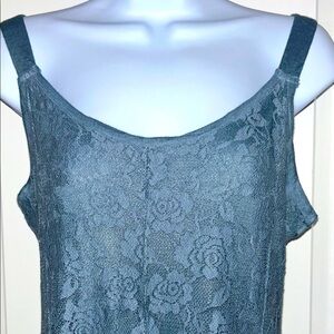 Blue Tie-dye Lace Dress Small